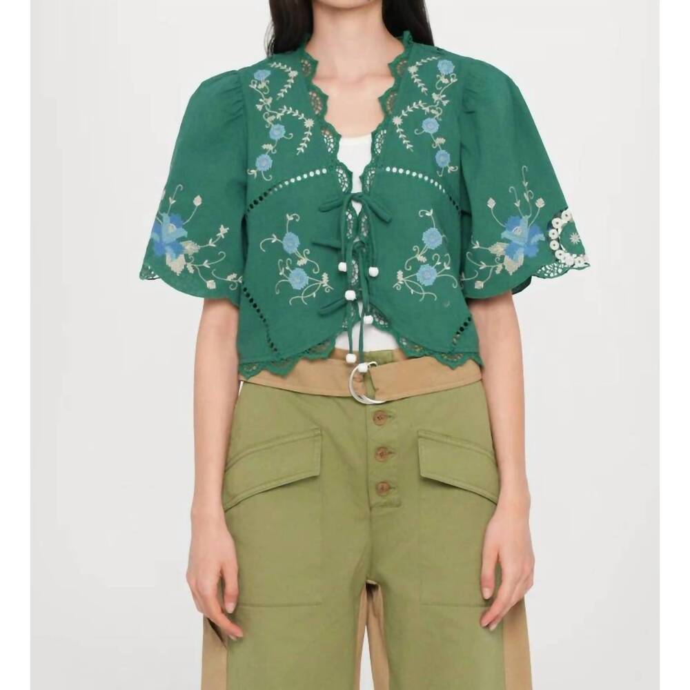 NEW SEA vesna crop top in green